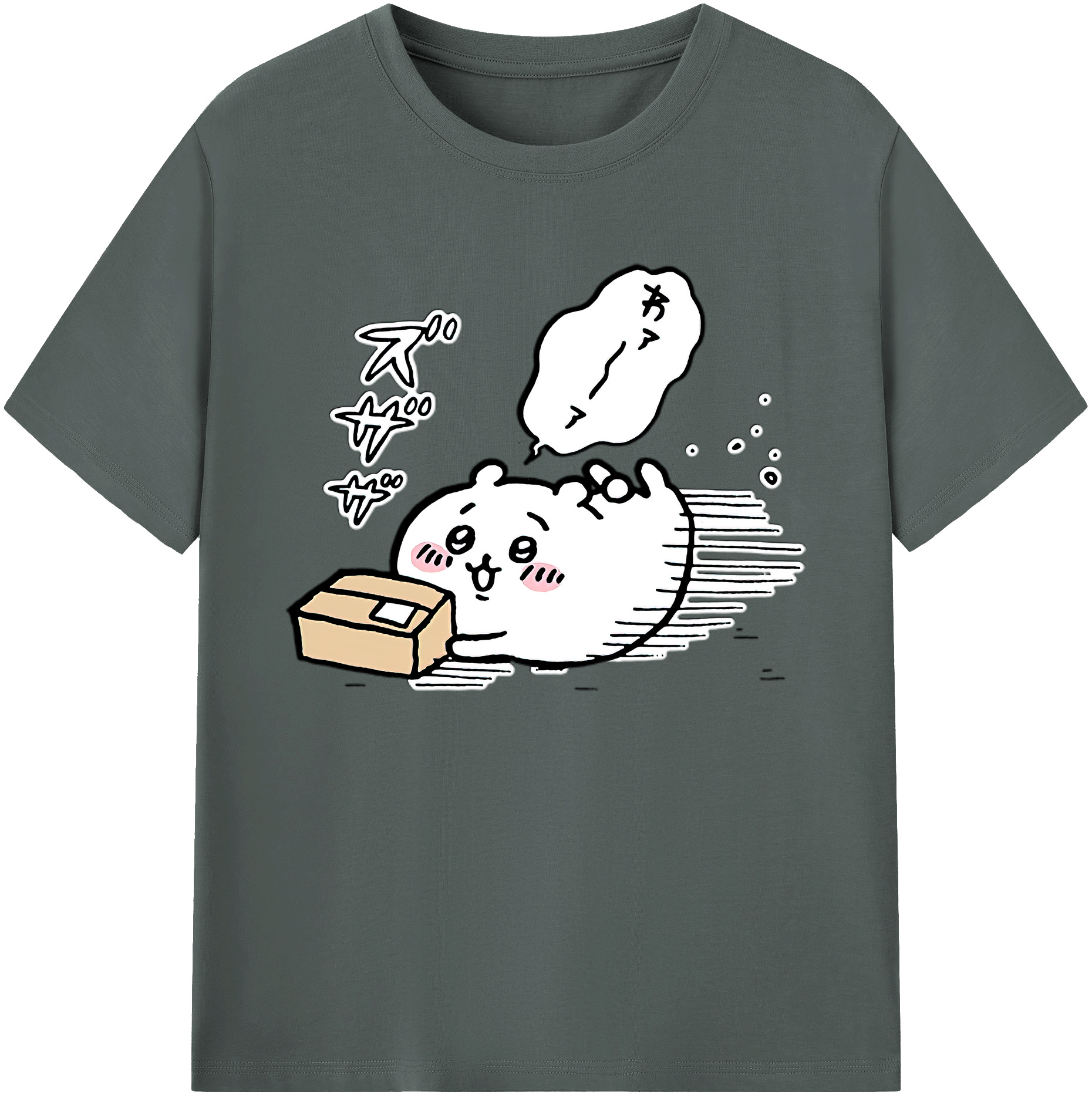（画像用） ちいかわ ちいかわ Chii-kawa chiikawa 綿100％ メンズ半袖Tシャツ｜肌触りやわらか＆通気性